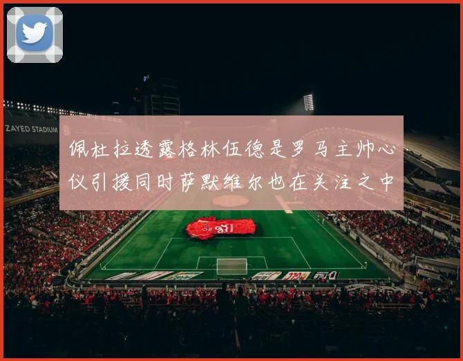 佩杜拉透露格林伍德是罗马主帅心仪引援同时萨默维尔也在关注之中